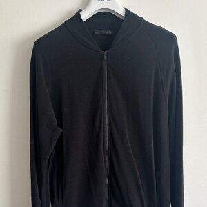 $490 Icebreaker Real Fleece Black Merino Flight Jacket - XL